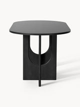 Love Oval Ahşap Yemek Masası Siyah