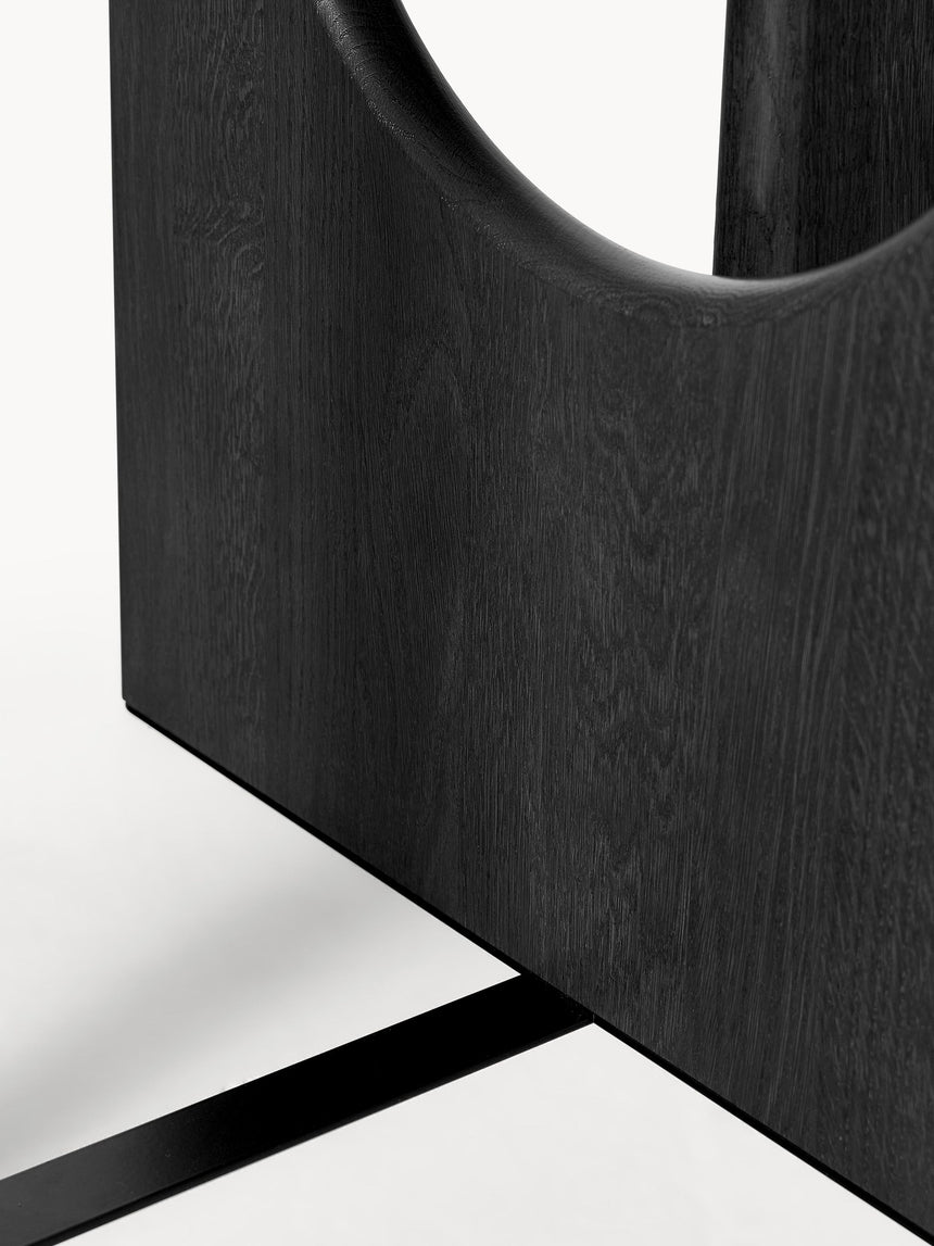 Love Oval Ahşap Yemek Masası Siyah