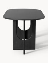 Love Oval Ahşap Yemek Masası Siyah