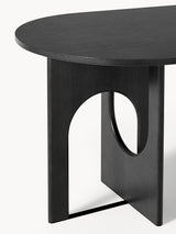 Love Oval Ahşap Yemek Masası Siyah