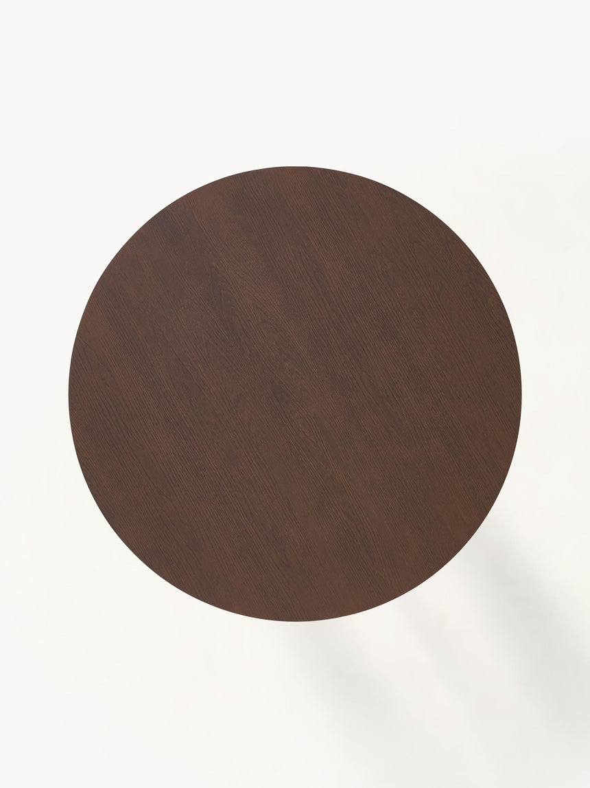 Love Yuvarlak Ahşap Yemek Masası Ceviz