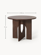 Love Yuvarlak Ahşap Yemek Masası Ceviz