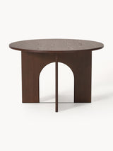 Love Yuvarlak Ahşap Yemek Masası Ceviz