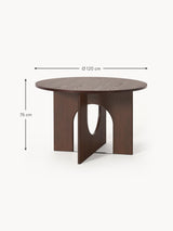 Love Yuvarlak Ahşap Yemek Masası Ceviz