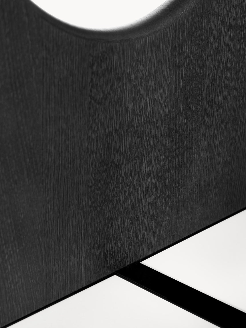 Love Yuvarlak Ahşap Yemek Masası Siyah