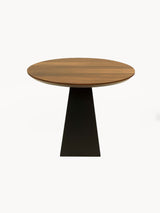 Lucca Yuvarlak Yemek Masası Ceviz Siyah + Oslo Sandalye Gri Siyah