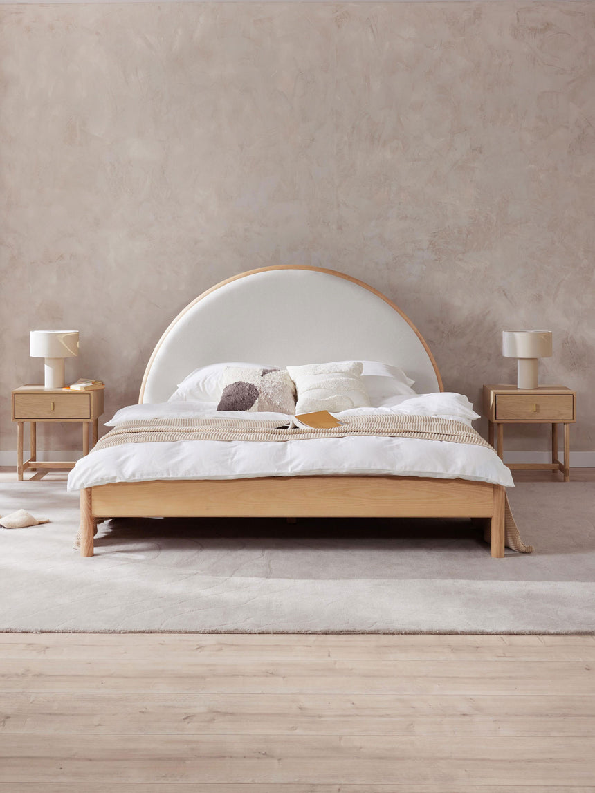 Madam Çift Kişilik Ahşap Karyola Meşe