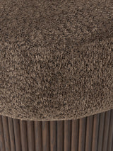 Mantar Silindir Sandık Puf Koyu Kahve Teddy Koyu Dışbudak
