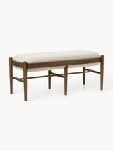 Mara Ahşap Bank Kırık Beyaz Ceviz