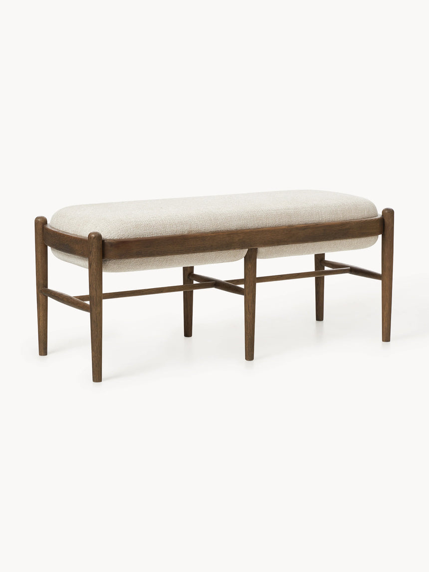 Mara Ahşap Bank Kırık Beyaz Ceviz