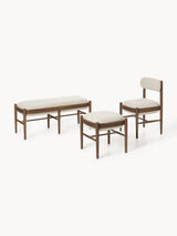 Mara Ahşap Bank Kırık Beyaz Ceviz