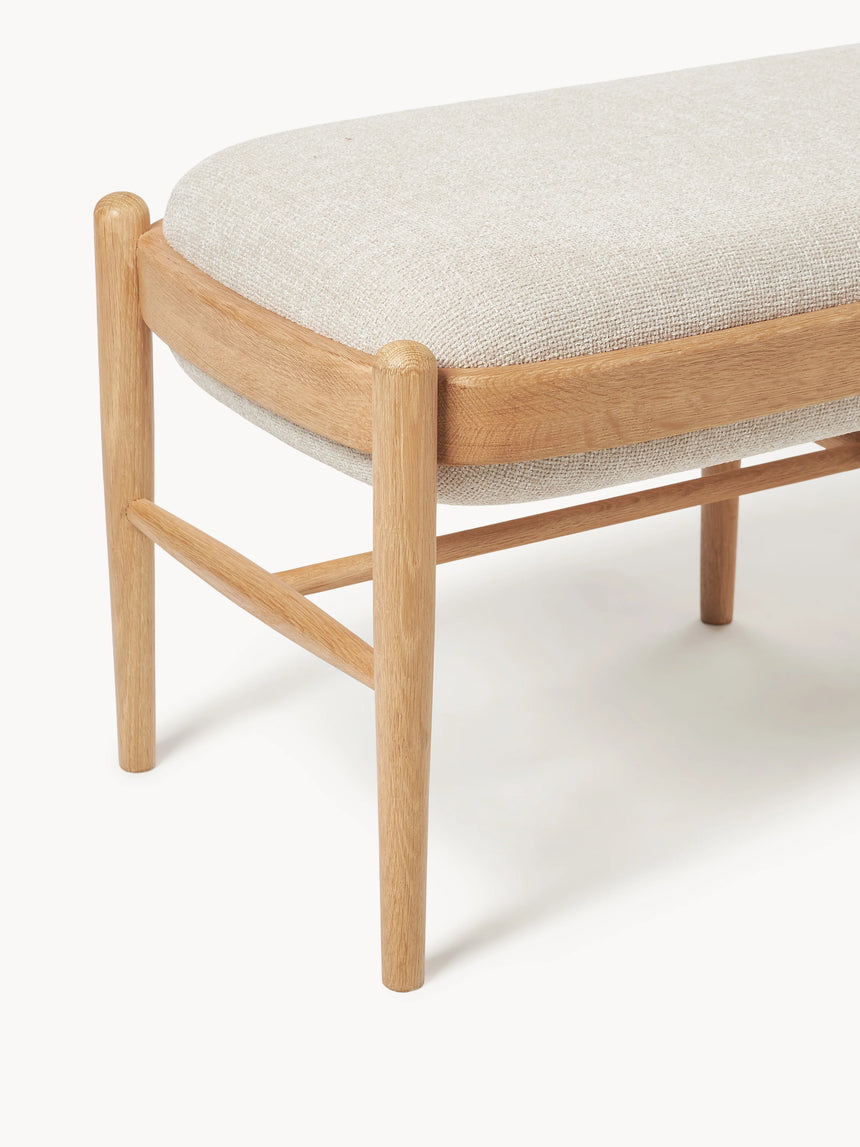 Mara Ahşap Bank Kırık Beyaz Meşe