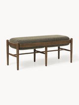 Mara Ahşap Bank Zeytin Yeşili Ceviz