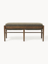 Mara Ahşap Bank Zeytin Yeşili Ceviz