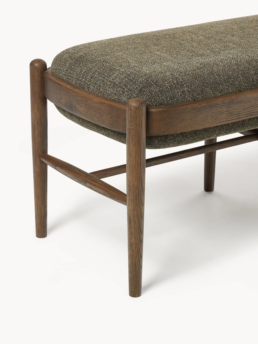 Mara Ahşap Bank Zeytin Yeşili Ceviz