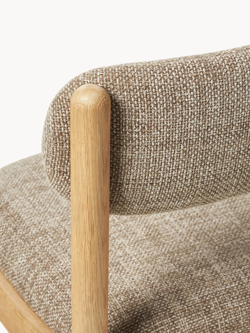 Mara Ahşap Sandalye Grej Meşe