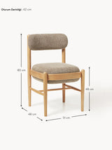 Mara Ahşap Sandalye Grej Meşe