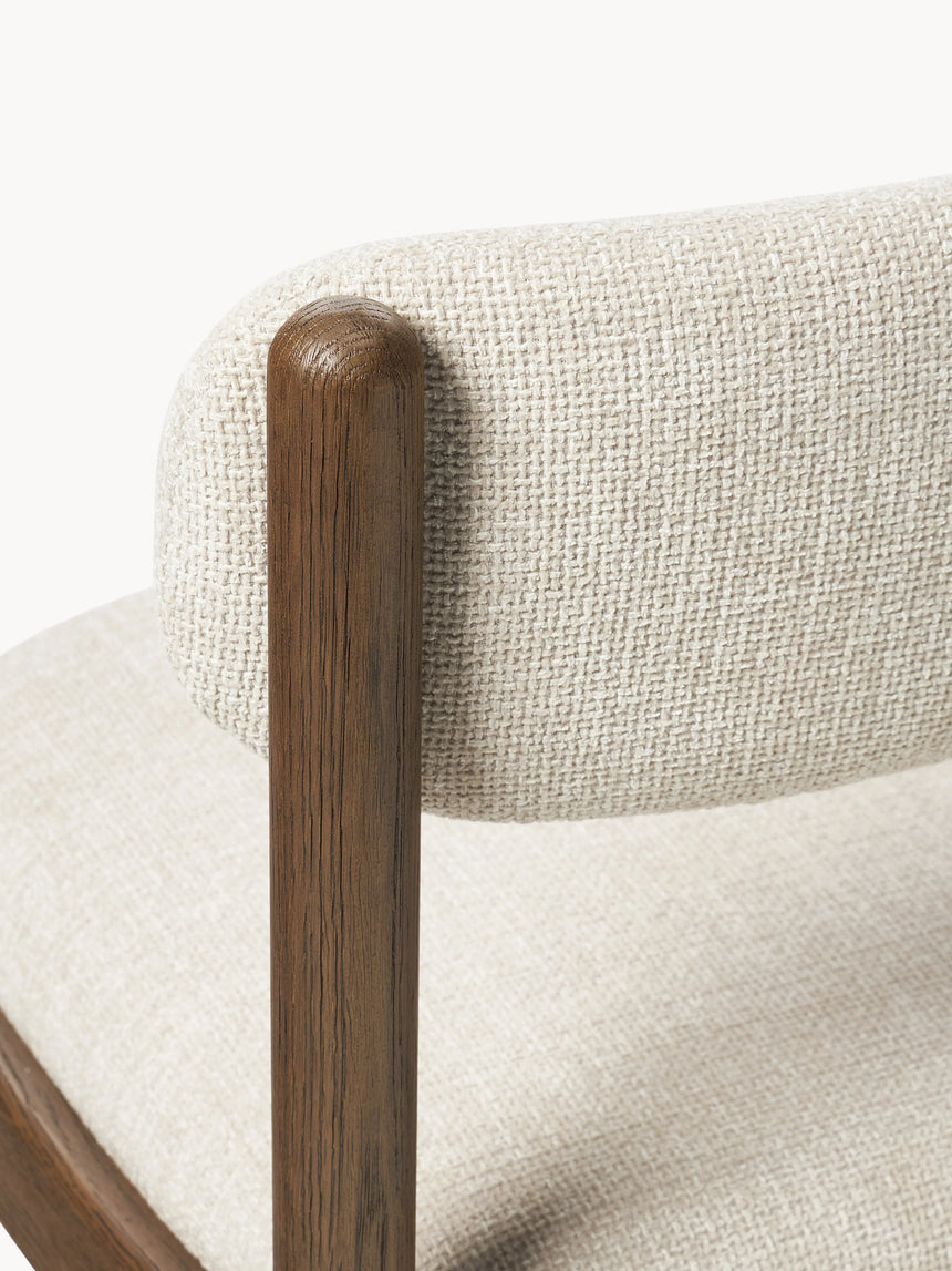 Mara Ahşap Sandalye Kırık Beyaz Ceviz