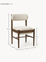 Mara Ahşap Sandalye Kırık Beyaz Ceviz