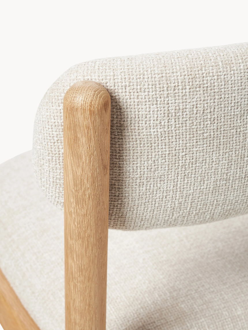 Mara Ahşap Sandalye Kırık Beyaz Meşe