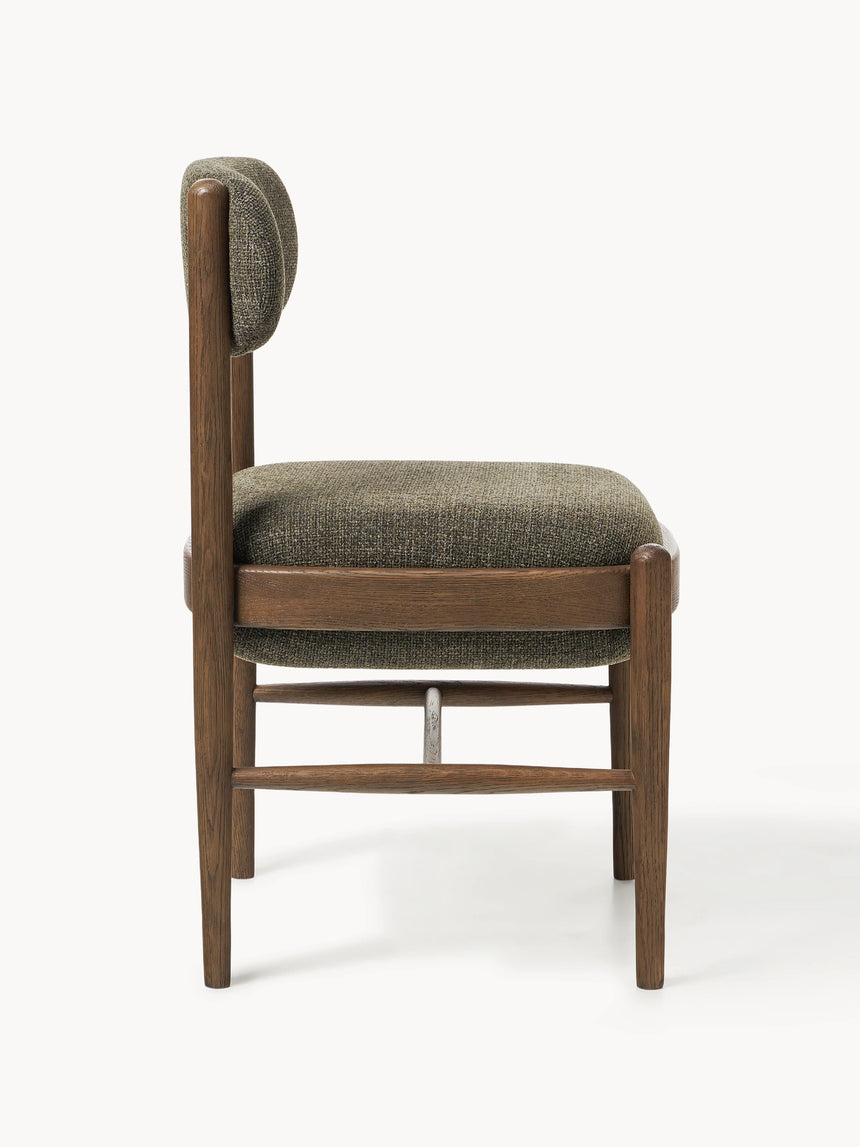 Mara Ahşap Sandalye Zeytin Yeşili Ceviz