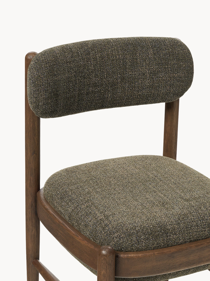 Mara Ahşap Sandalye Zeytin Yeşili Ceviz