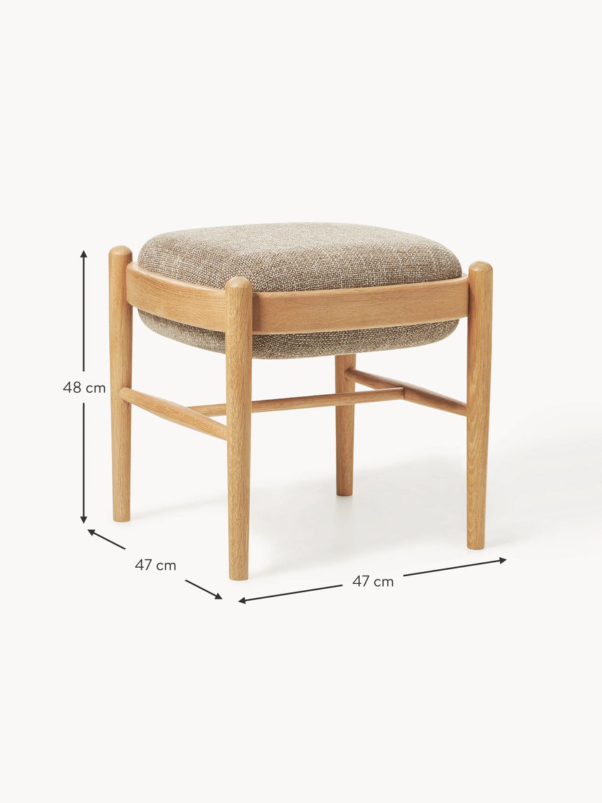 Mara Ahşap Tabure Grej Meşe