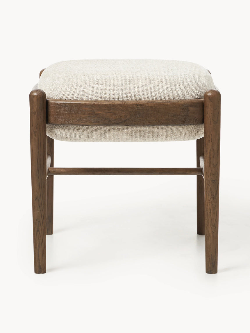 Mara Ahşap Tabure Kırık Beyaz Ceviz