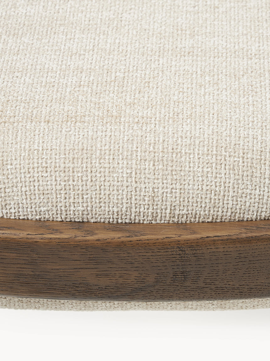 Mara Ahşap Tabure Kırık Beyaz Ceviz