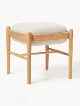 Mara Ahşap Tabure Kırık Beyaz Meşe