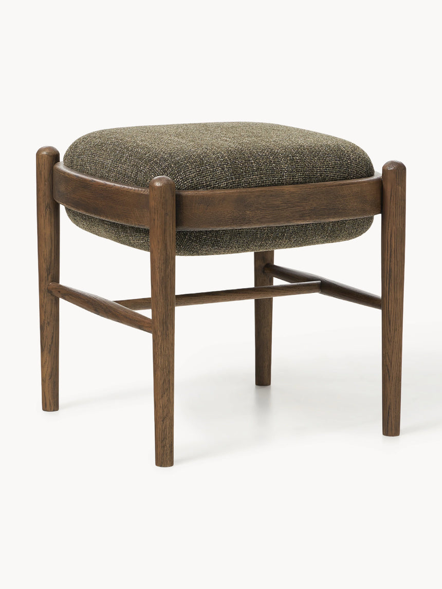 Mara Ahşap Tabure Zeytin Yeşili Ceviz