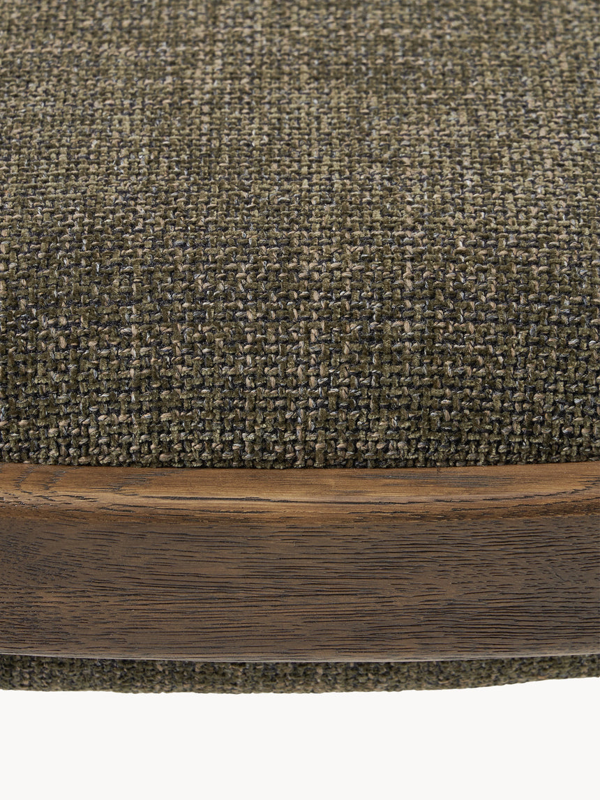 Mara Ahşap Tabure Zeytin Yeşili Ceviz