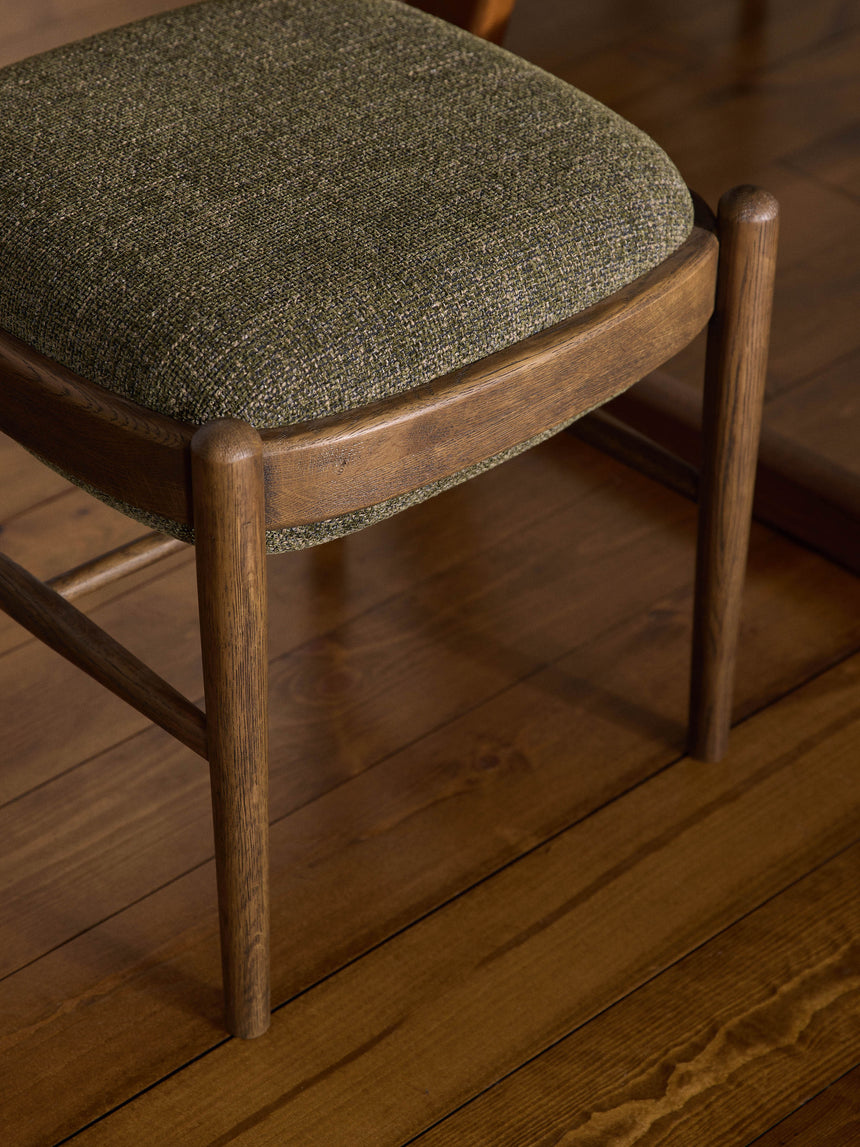 Mara Ahşap Tabure Zeytin Yeşili Ceviz