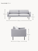 Marin İkili Koltuk Açık Gri