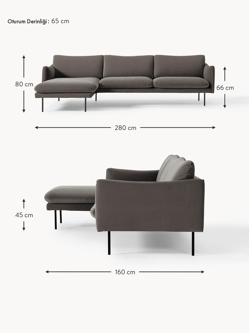 Marin Köşe Koltuk Füme