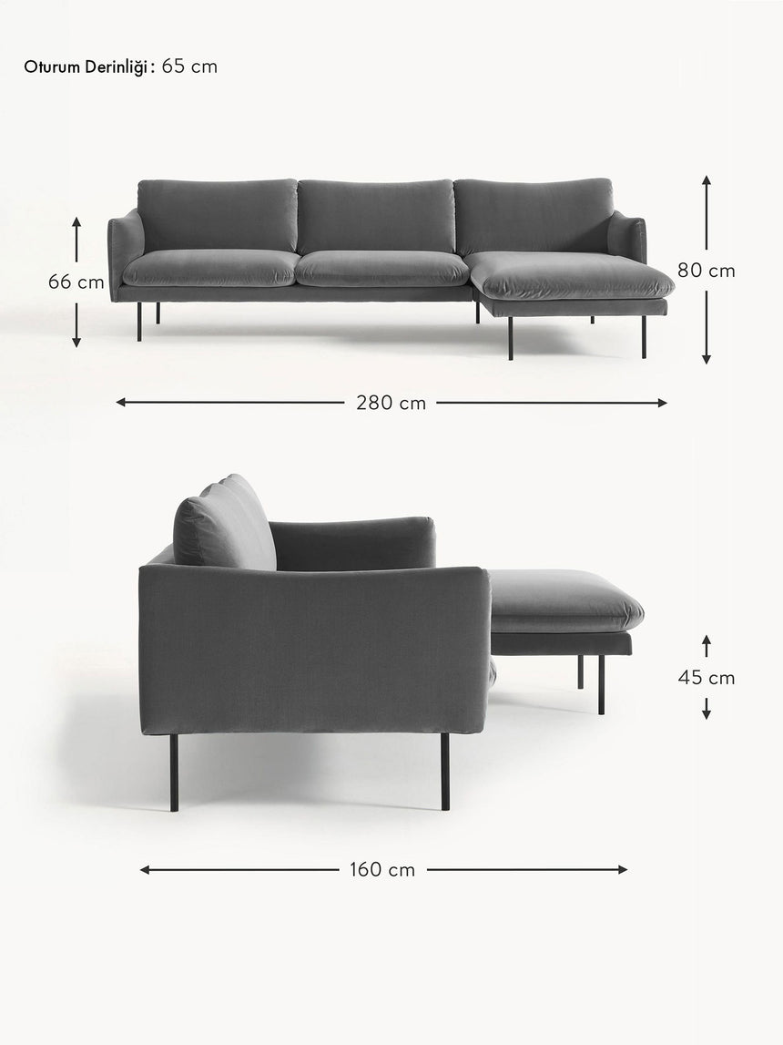 Marin Köşe Koltuk Gri