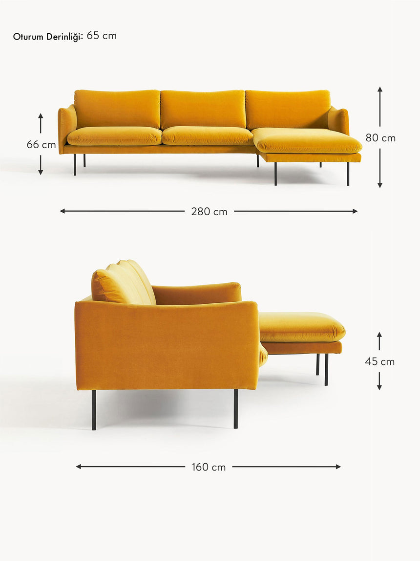 Marin Köşe Koltuk Hardal