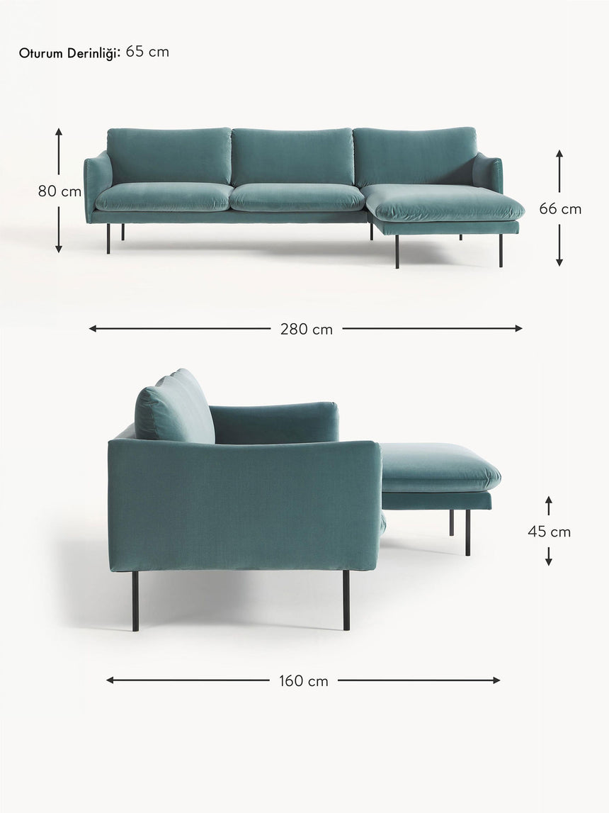 Marin Köşe Koltuk Turkuaz
