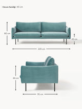 Marin Üçlü Koltuk Turkuaz