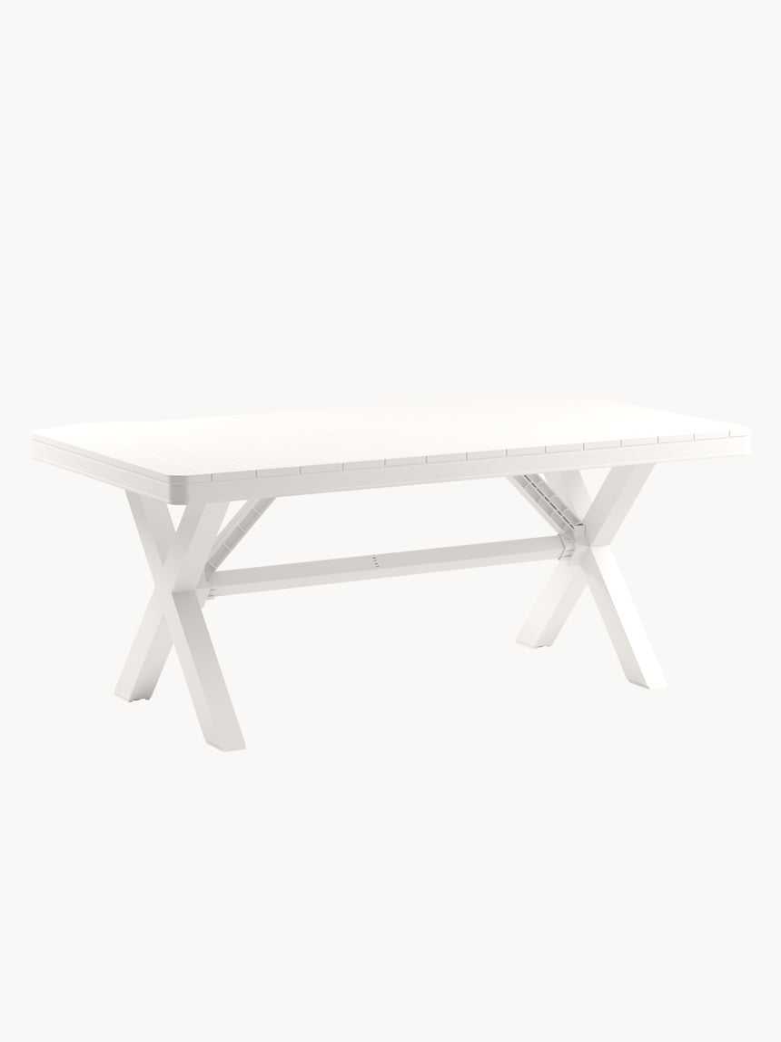 Maroon Polipropilen Yemek Masası Beyaz