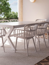 Maroon Polipropilen Yemek Masası Beyaz