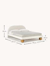 Mart Çift Kişilik Karyola Kırık Beyaz