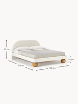 Mart Çift Kişilik Karyola Kırık Beyaz