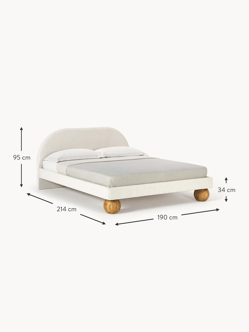 Mart Çift Kişilik Karyola Kırık Beyaz