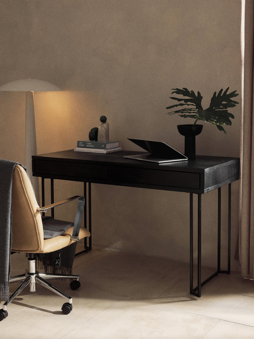 Master Çekmeceli Ahşap Çalışma Masası Siyah