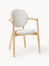 Maya Ahşap Sandalye Kırık Beyaz Bukle Meşe