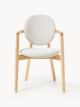 Maya Ahşap Sandalye Kırık Beyaz Bukle Meşe