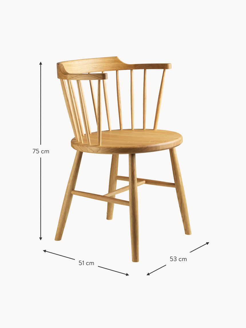 Megane Ahşap Sandalye Meşe