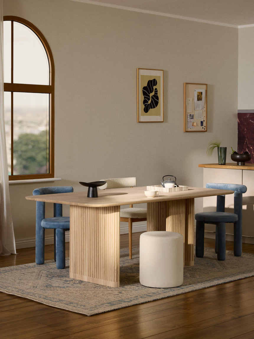 Meta Ahşap Yemek Masası Meşe