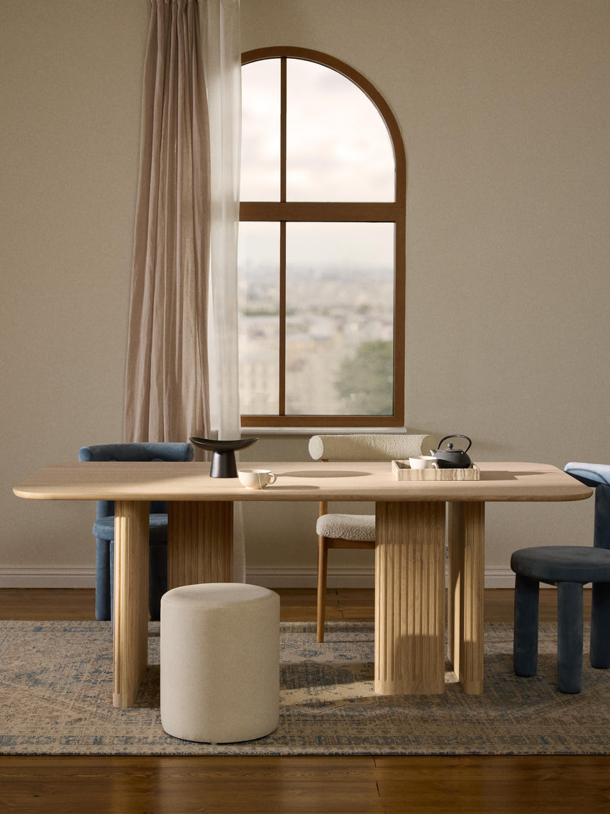 Meta Ahşap Yemek Masası Meşe